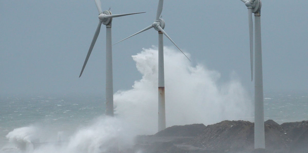 Dimanche 9 février, la tempête Ciara, à Boulogne-sur-Mer.