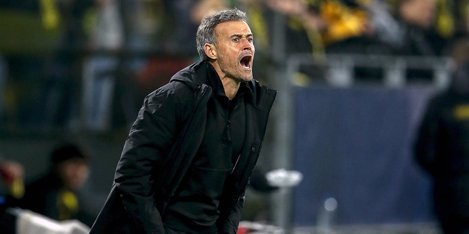 L’entraîneur du PSG lors de la rencontre de Ligue des champions à Dortmund (Allemagne), le 13 décembre.