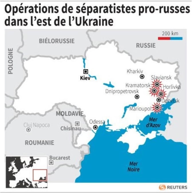 Attaque de séparatistes dans la ville ukrainienne de Horlivka