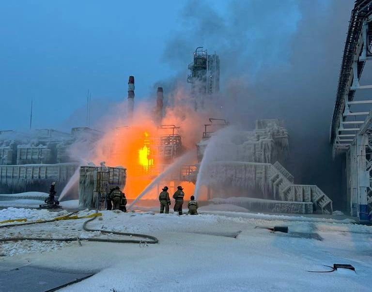 Un incendie s'est declare dans un terminal de novatek en russie