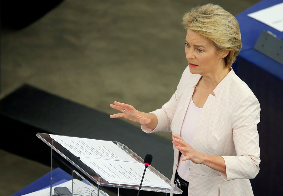 Ue: von der leyen donne des gages a la gauche pour gagner ses voix