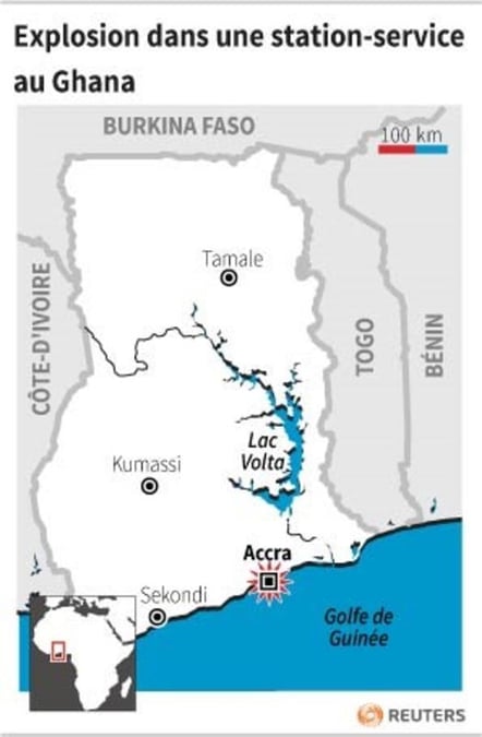 Explosion dans une station-service au ghana