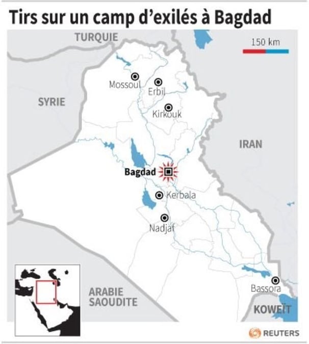 Tirs sur un camp d’exiles a bagdad