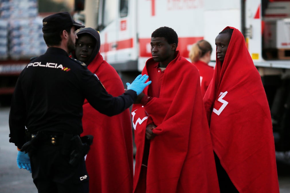 Forte hausse de l'arrivee de migrants en espagne