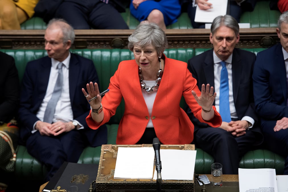 May en difficulte aux communes, ou l'accord de retrait va etre soumis a un nouveau vote