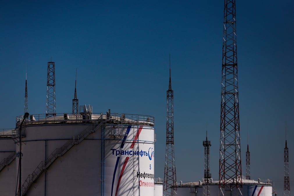 Une installation appartenant a l'operateur d'oleoduc transneft a konstantinovo