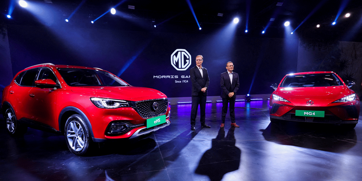 Mg motor india presente des modeles a l'auto expo 2023 a greater noida, inde