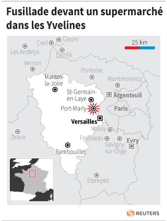 Fusillade devant un supermarche dans les yvelines