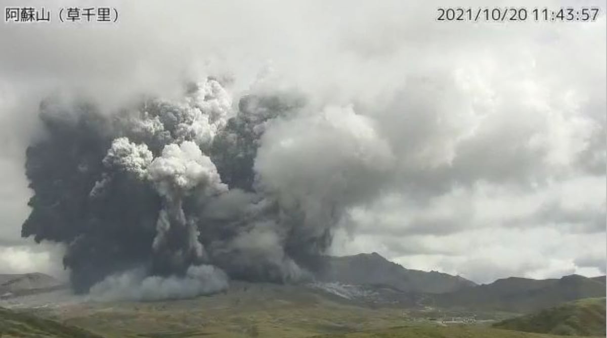 Japon: le mont aso entre en eruption, les niveaux d'alerte releves