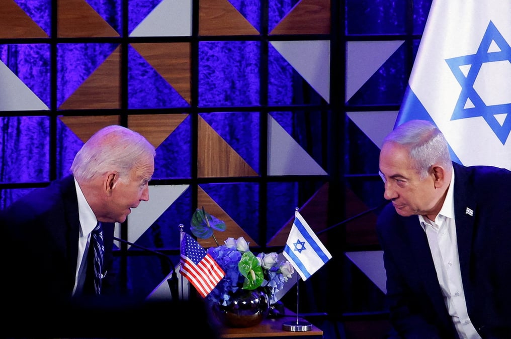 Le president americain joe biden en visite en israel