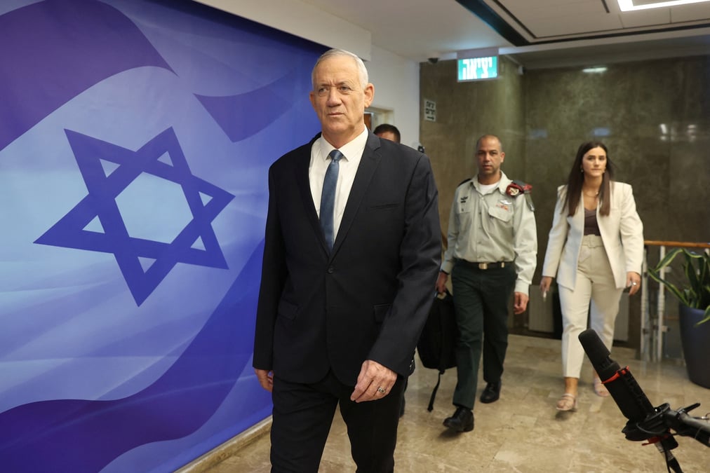 Le ministre israelien de la defense, benny gantz
