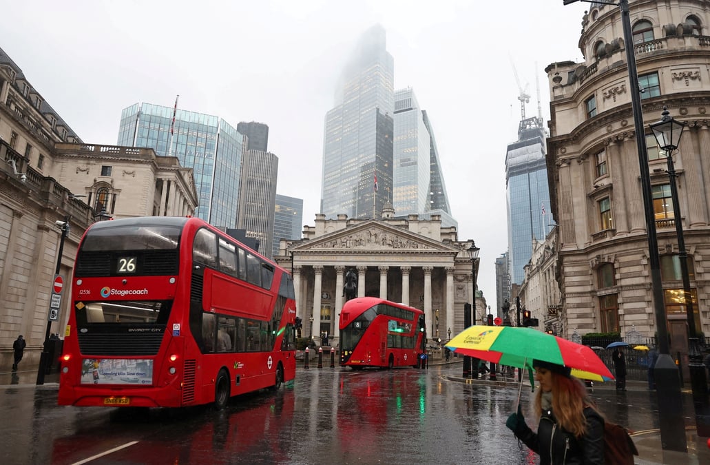 Le quartier financier de city of london a londres