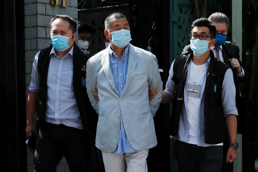 Hong kong: arrestation du patron de presse et activiste jimmy lai