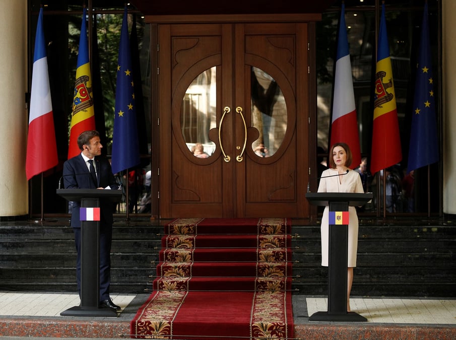 Macron juge legitime la demande d'adhesion de la moldavie a l'ue