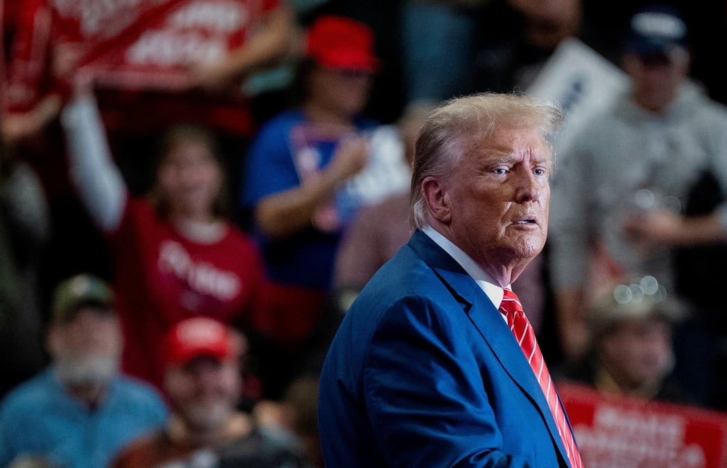 L'ancien president americain et candidat republicain a la presidentielle donald trump