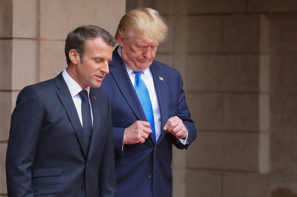 Entretien macron-trump pour evoquer la "taxe gafa" et l'iran avant le g7, indique l'elysee