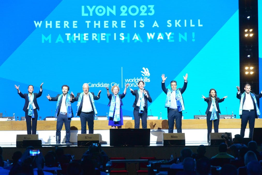 A Kazan, la ministre du travail Muriel Pénicaud est venue défendre la candidature Lyon 2023 aux côtés de la délégation française.