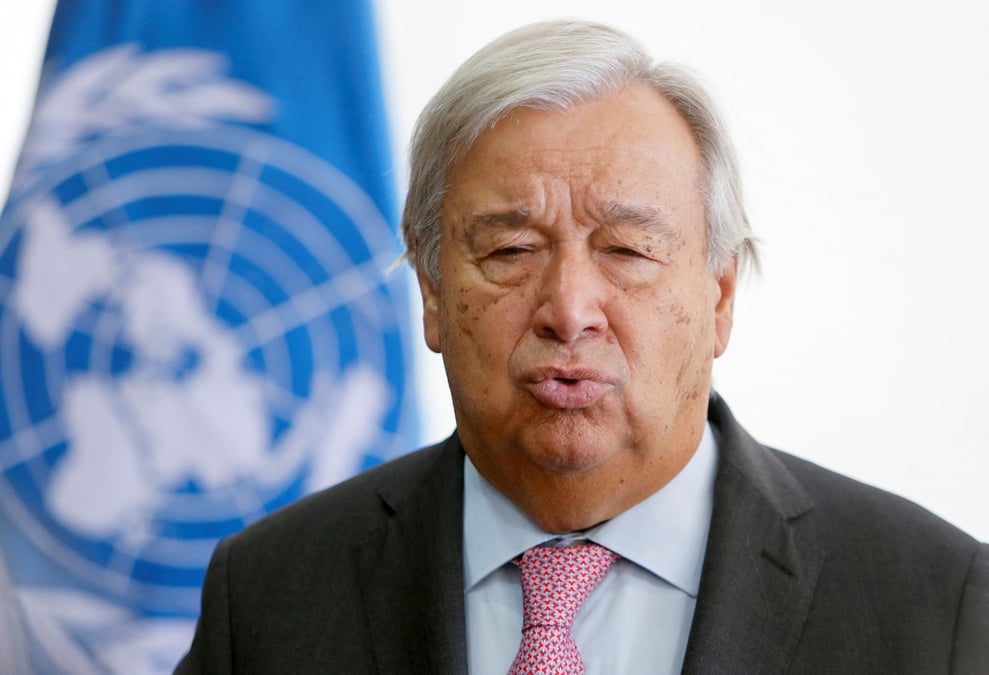 Le secretaire general des nations unies rencontre le premier ministre du timor oriental, xanana gusmao, a dili