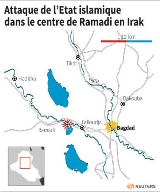Attaque de l'Etat islamique dans le centre de Ramadi en Irak
