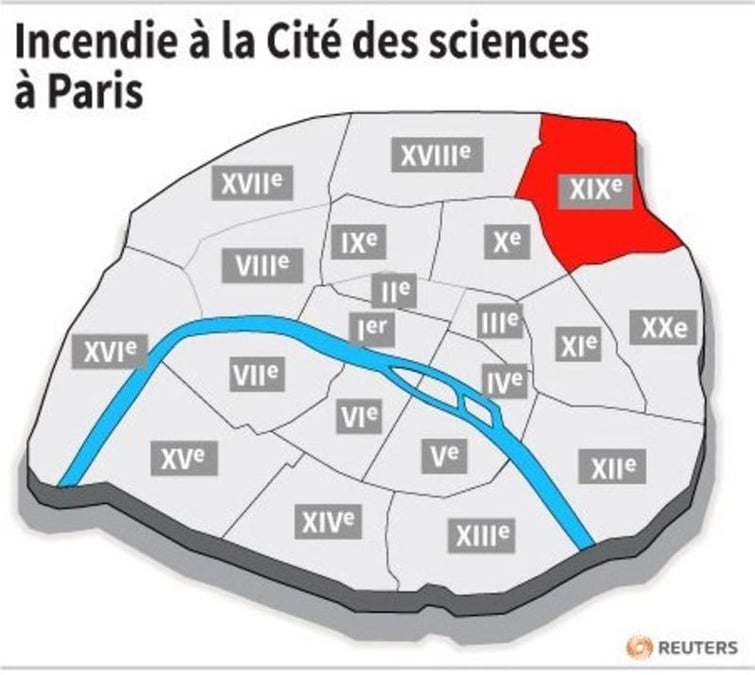 Incendie a la cite des sciences a paris