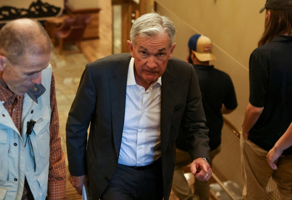 Jerome powell, president de la reserve federale, au symposium economique de jackson hole en 2022