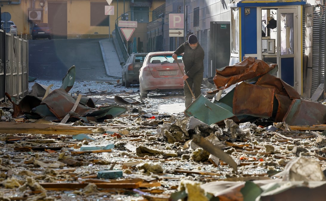 Site de bombardements a donetsk