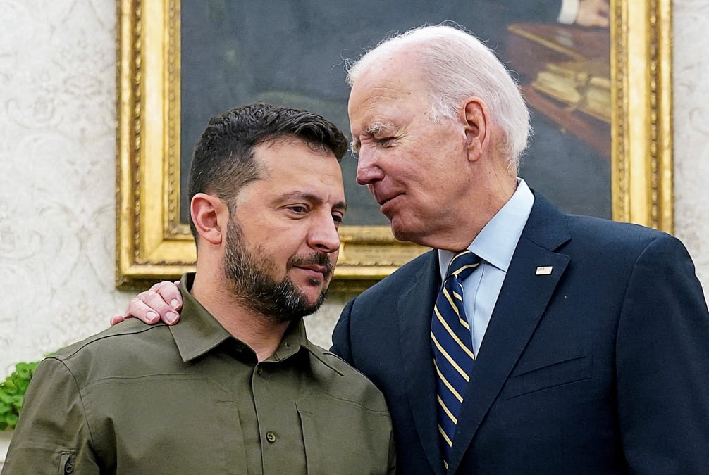 Volodimir zelensky et joe biden a la maison blanche