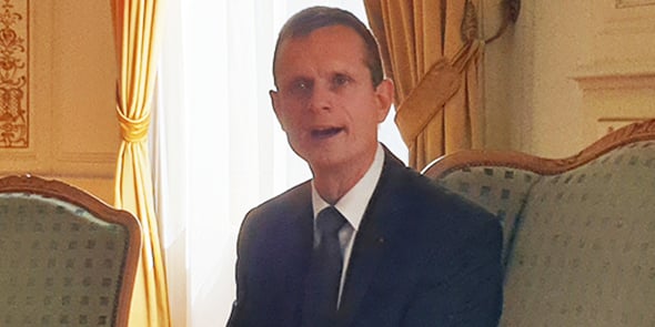 Jacques Witkowski, en poste depuis quelques heures, présente sa feuille de route, le 26 août 2019