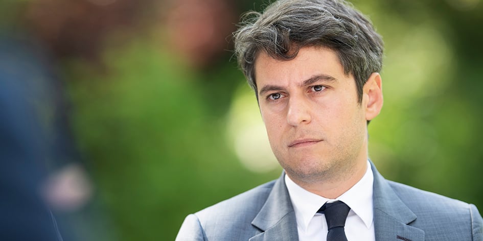 Gabriel Attal ce samedi à Matignon.