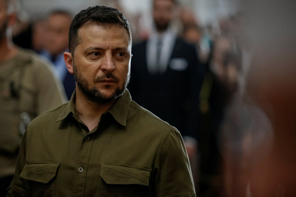 Photo d'archives du president ukrainien, volodimir zelensky