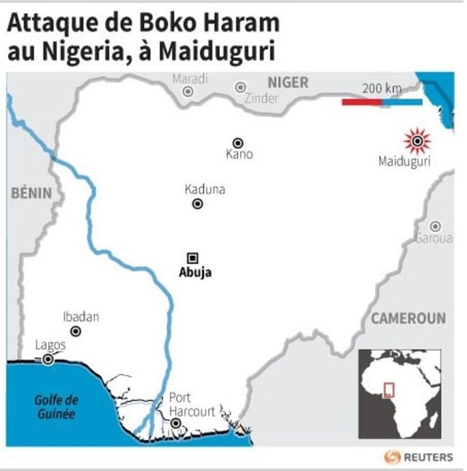 Attaque de boko haram au nigeria, a maiduguri