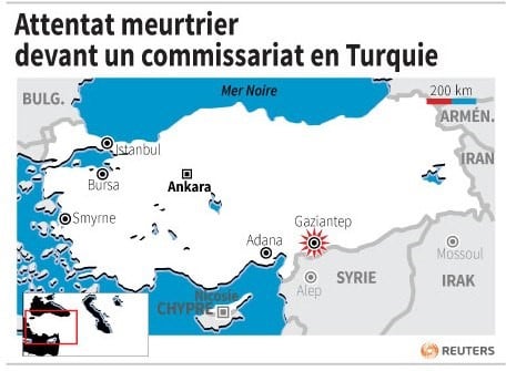 Attentat meurtrier devant un commissariat en turquie