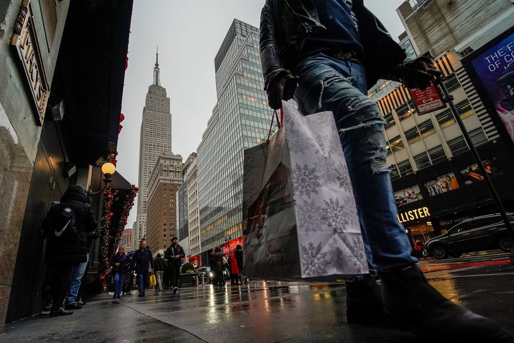 Une rue commercante, a new york