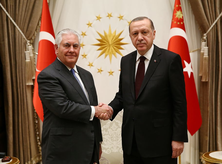 Erdogan fait part a tillerson de ses attentes sur la syrie