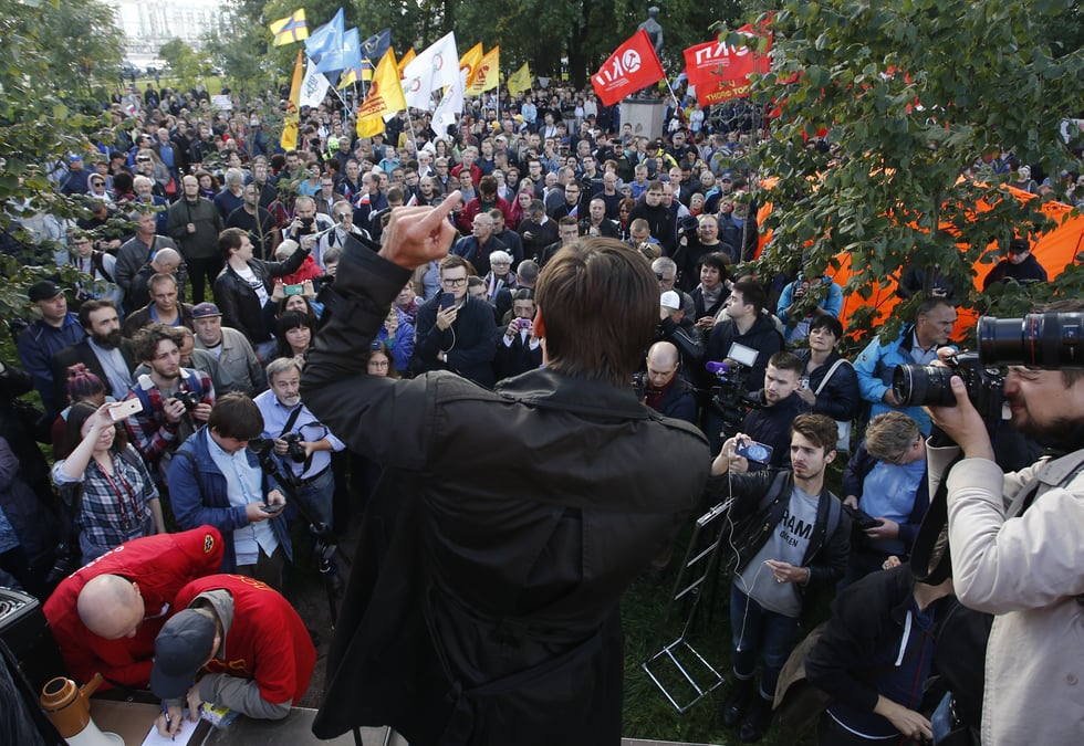 Nouvelle manifestation contre la reforme des retraites en russie