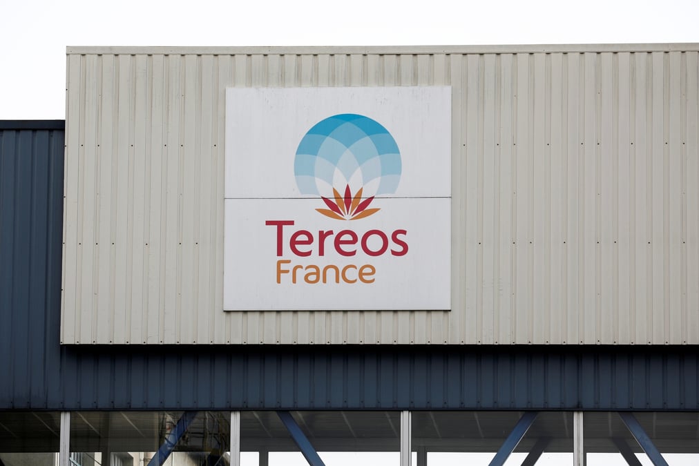 Le logo tereos dans une usine a chevrieres