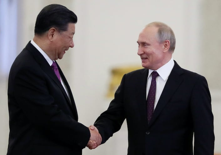 Xi Jinping Vladimir Poutine
