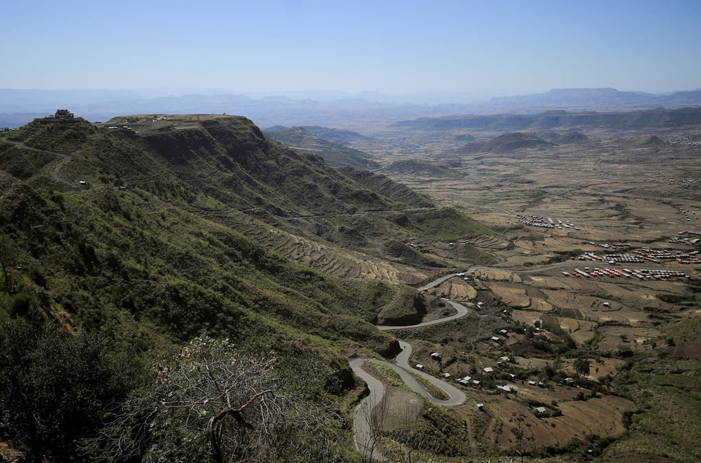 Vue partielle de la ville de lalibela, dans la region d'amhara, en ethiopie
