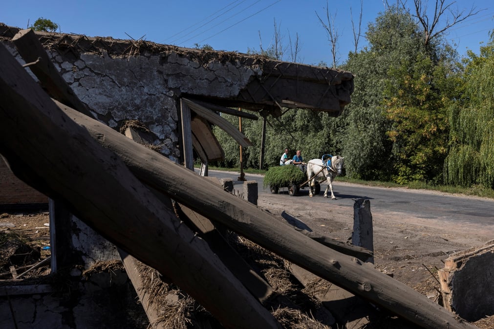 Un site touche par les frappes aeriennes russes a bilopillia