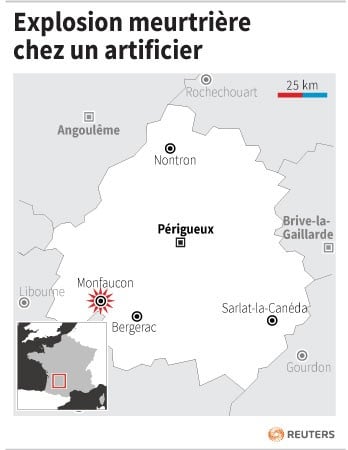 Explosion meurtriere chez un artificier