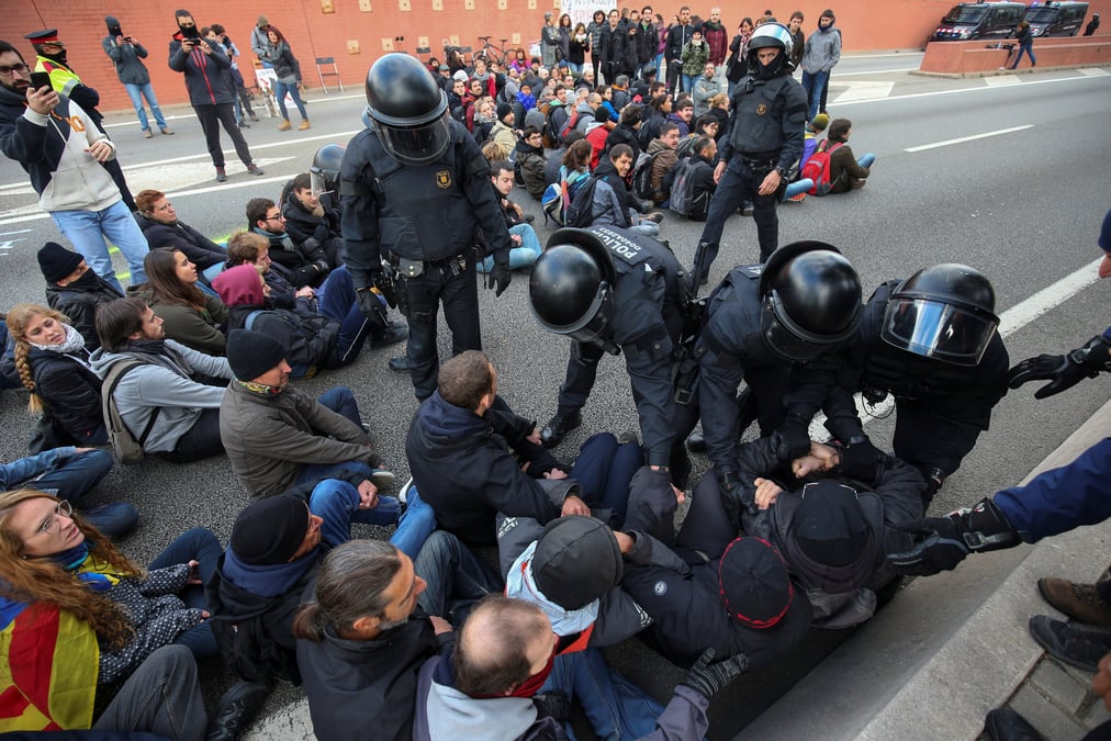 Manifestations independantistes en catalogne