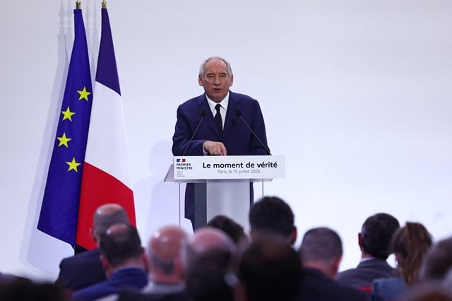 Le Premier ministre François Bayrou lors de son discours sur les 44 milliards d'euros d'économies.