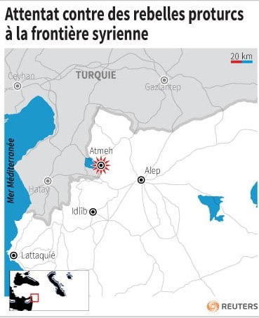 Attentat contre des rebelles proturcs a la frontiere syrienne