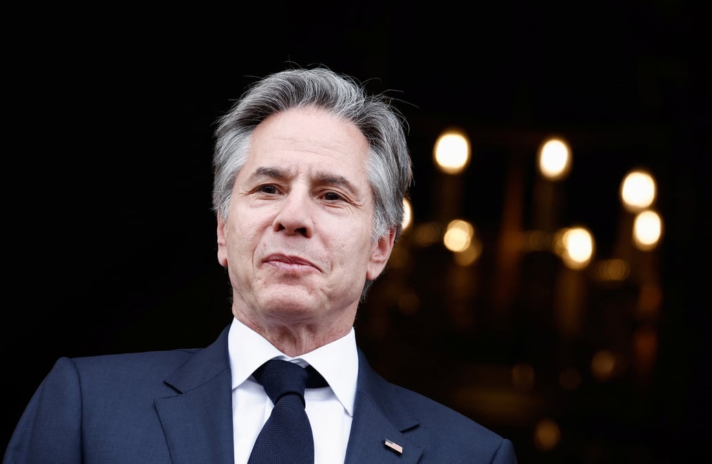Le secretaire d'etat americain antony blinken en visite a paris