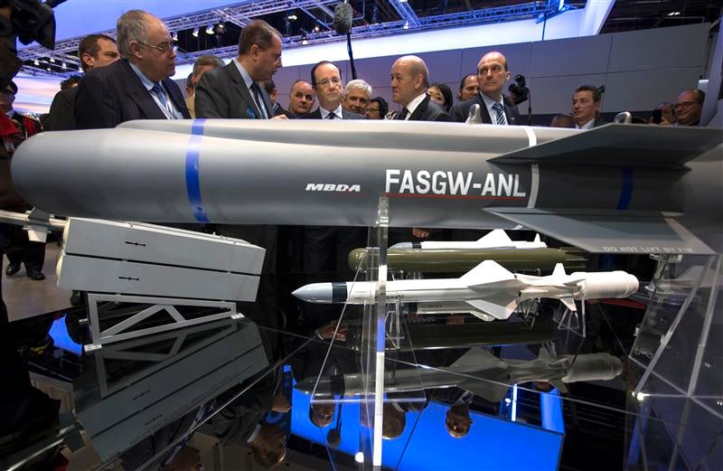 Bond des exportations françaises d'armement vers le Golfe en 2013