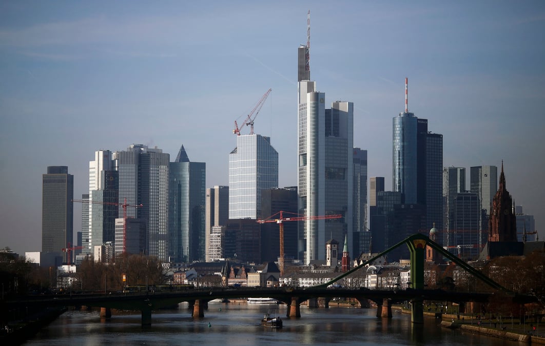 Le quartier des affaires a francfort