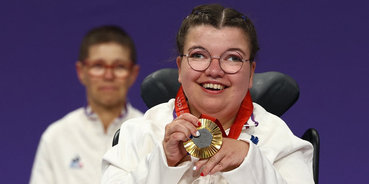 Aurélie Aubert, médaillé d'or de boccia