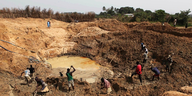 Mine diamant Sierra Léone Kono