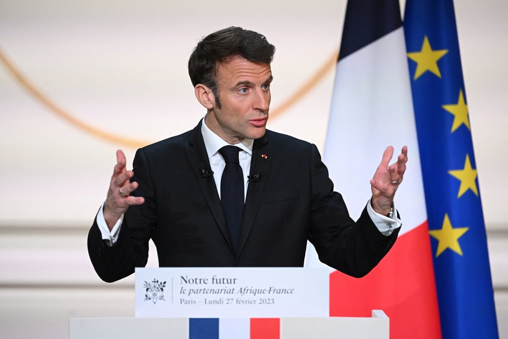 Le president emmanuel macron presente la strategie renovee de la france pour l'afrique avant sa visite en afrique centrale, a paris