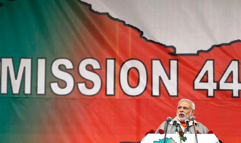 Narendra Modi mène campagne électorale au Cachemire